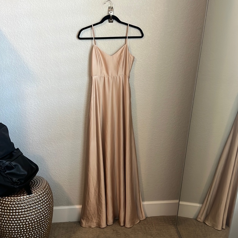 Show me your mumu champagne bridesmaid dress